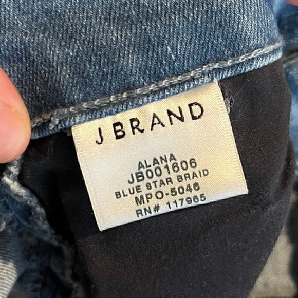 J Brand Blue Star Braid raw hem jeans - Picture 5 of 7